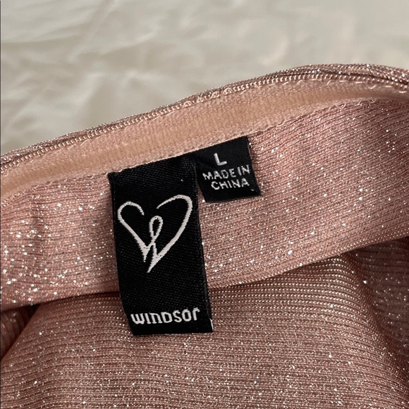 Windsor Shimmering Pink Bow Dress - Picture 2 of 6